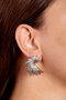 Heliophilia Silver Pendientes de Metal Plataza de 2 pulgadas con Cierre de Gancho